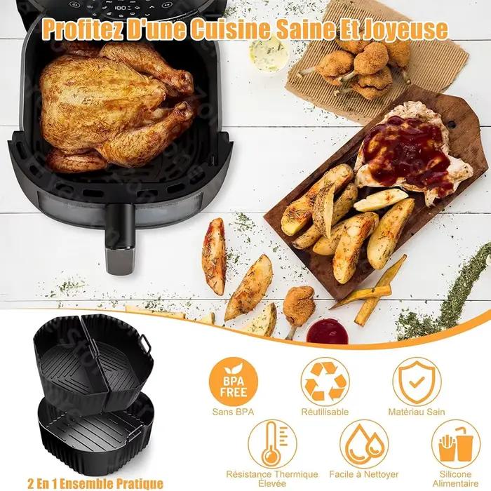 Moule de friteuse à Air pour Philips 2000 6,2l NA230 et Ninja, AF180 6,2l, accessoires de friteuse à Air réutilisables en Silicone, plat de friteuse à Air