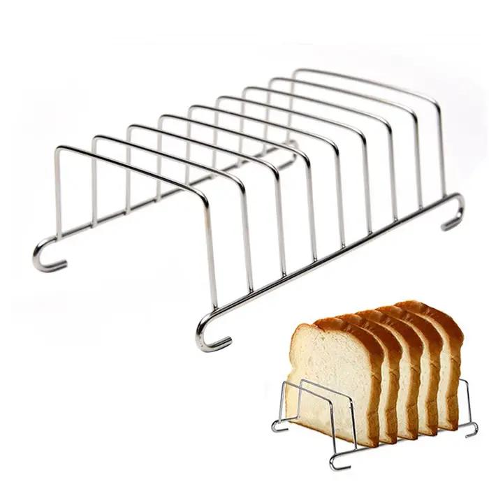 Support de refroidissement de pain en acier inoxydable, support de pain grillé, grille de refroidissement rectangulaire pour Restaurant, accessoires de friteuse à Air, support de crêpes pour la maison