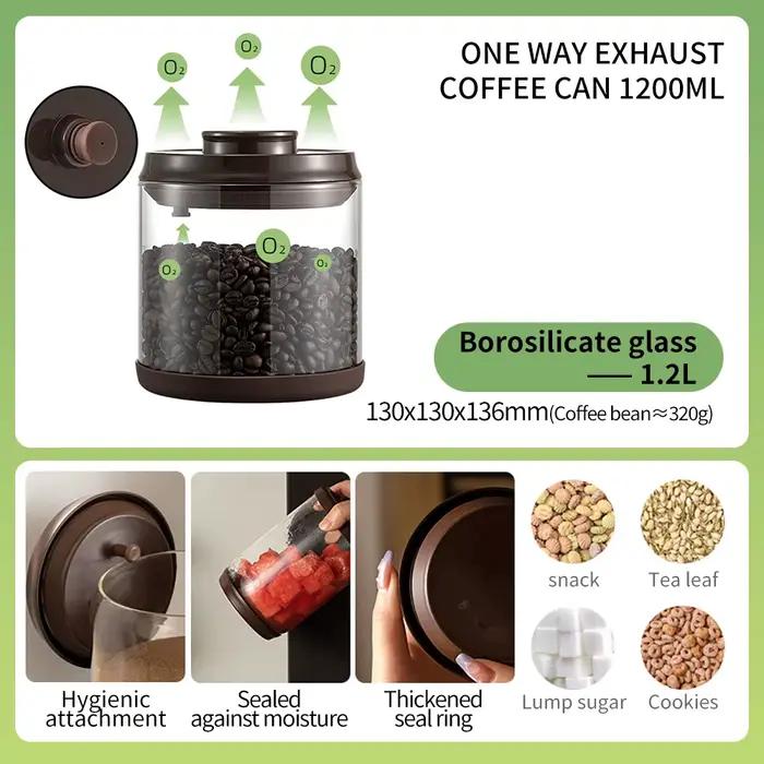 Pot à café en verre à haute teneur en Borosilicate, récipient de lait en poudre scellé résistant à l'humidité, stockage domestique, réservoir de bonbons multigrains de cuisine