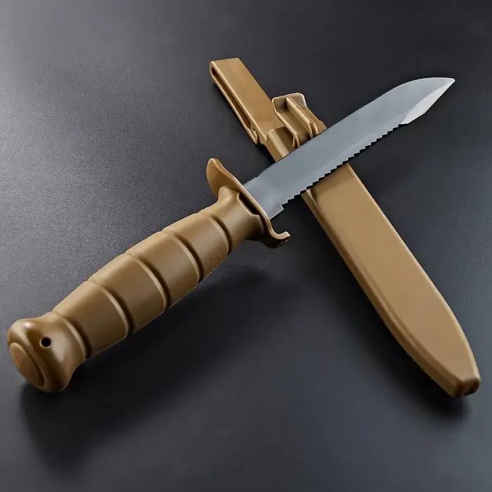 Couteau de combat Zlang en nylon avec manche ABS et lame souple TPE pour activités d'équipe, tactiques et reconstitutions historiques