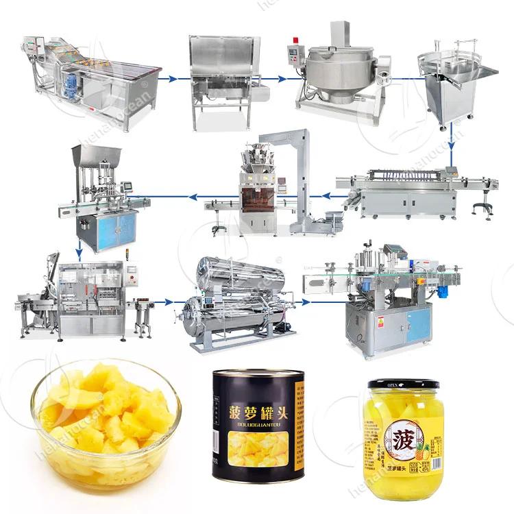 FOODLINE Ligne de traitement de fruits en conserve personnalisée et automatisée pour l'épluchage, le