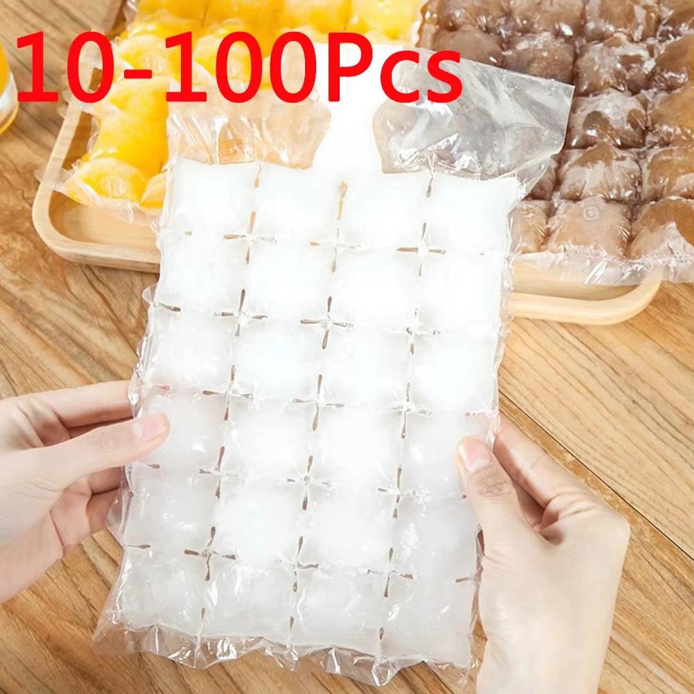10-100 pièces/paquet sac de glace jetable treillis glaçon moule barre auto-scellant plateau à glace