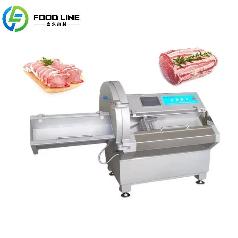 Trancheuse automatique de viande congelée de saucisse trancheuse de viande congelée Machine de décou