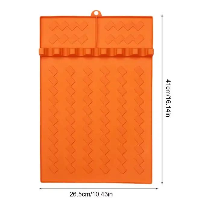 Tapis de cuisson en silicone résistant à la chaleur, support pour spatule et étagère latérale, organ