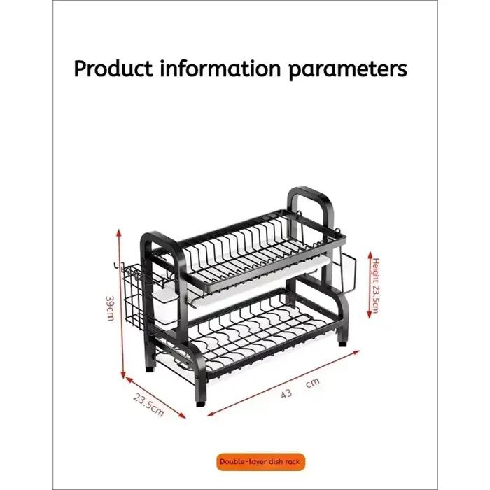 Étagère de rangement pour vaisselle de cuisine, égouttoir superposé pour armoires, vaisselle, compto