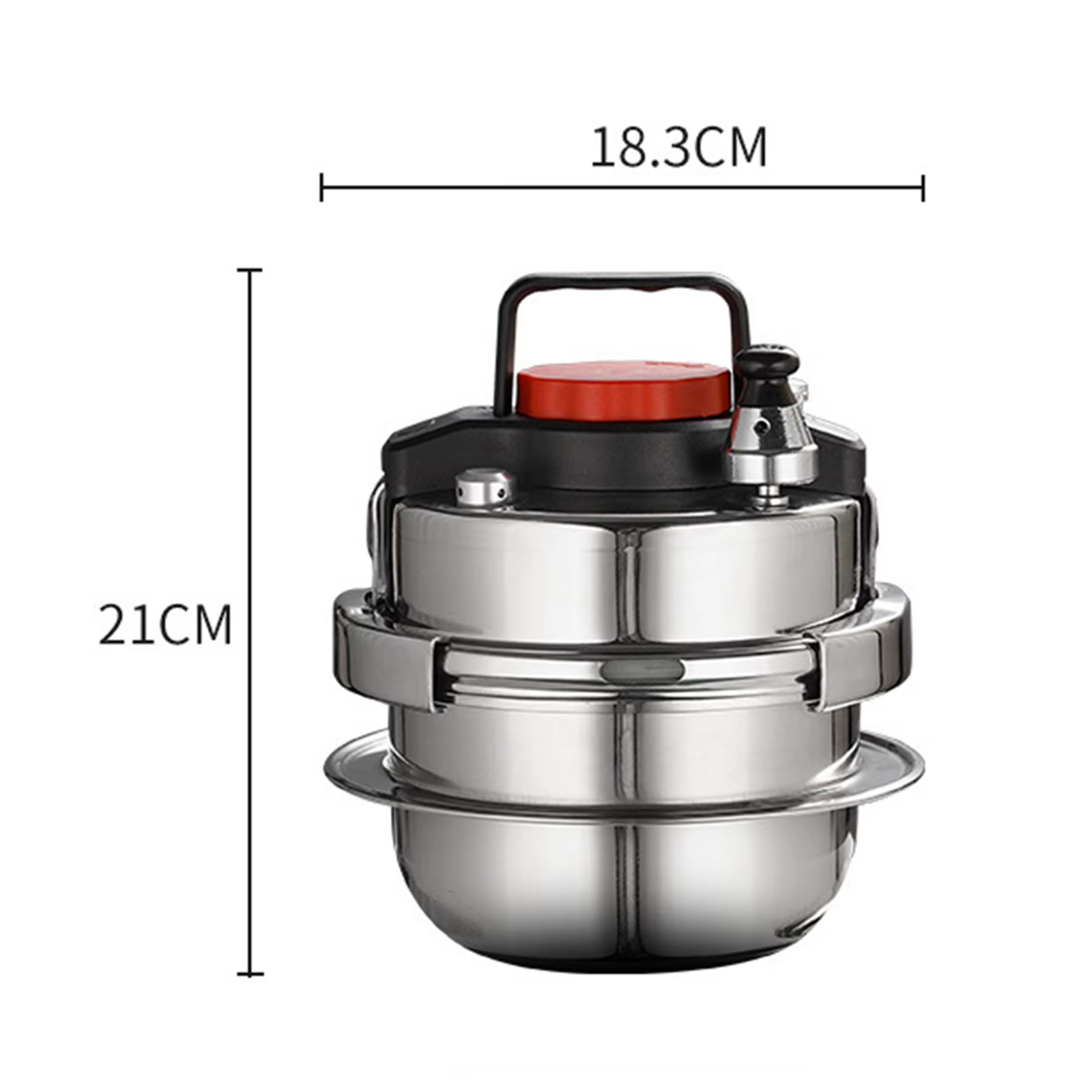 Petite marmite à pression en acier inoxydable 304, cuiseur à riz portable 0,8-2L, pour le camping en