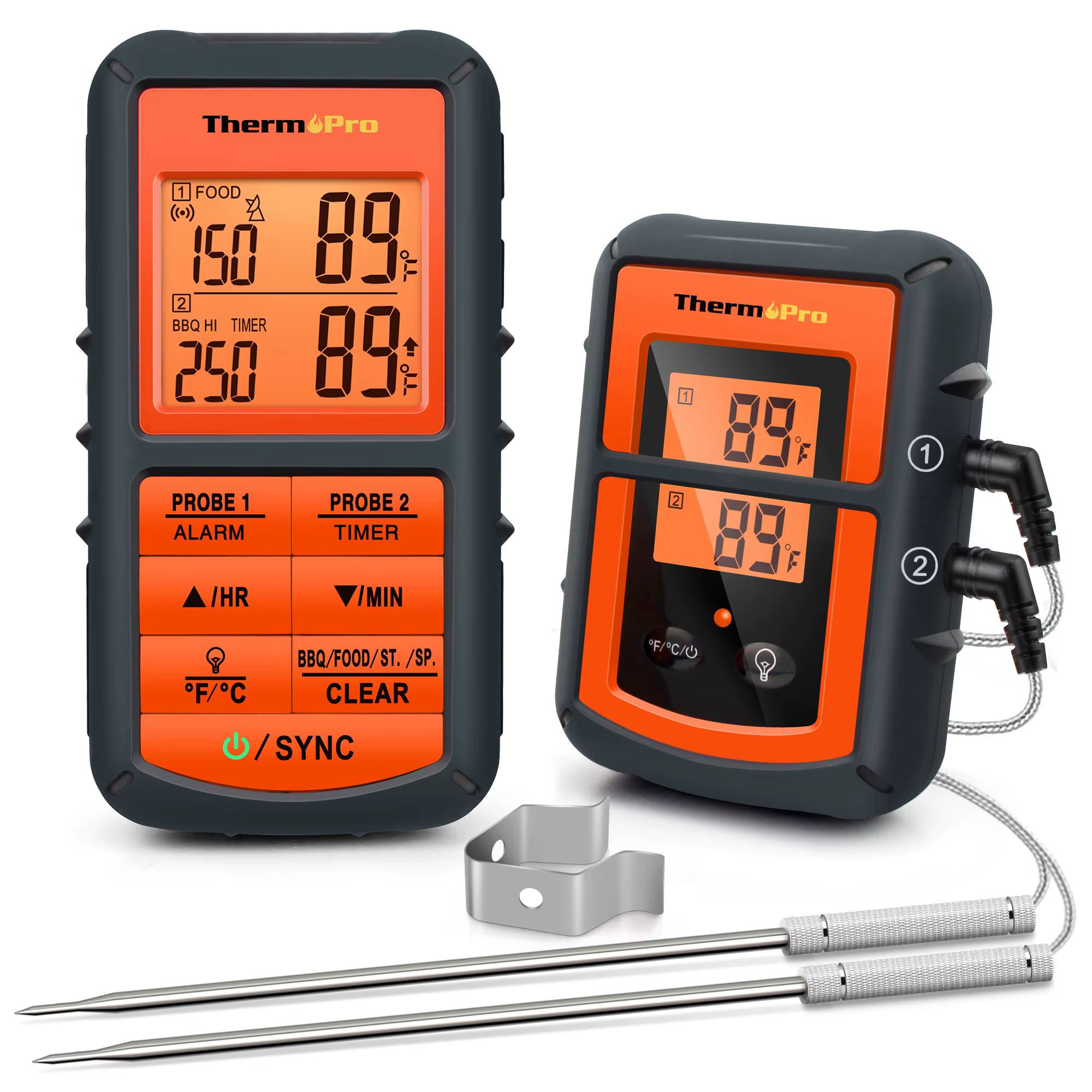 ThermoPro TP08C double sonde rétro-éclairage 150M sans fil barbecue gril alimentaire viande thermomè