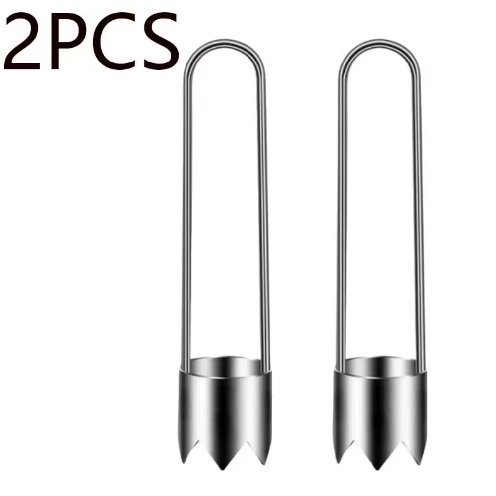 2 outils de dénoyautage en acier inoxydable, adaptés aux pommes, aux poivrons, aux tomates et à l'él