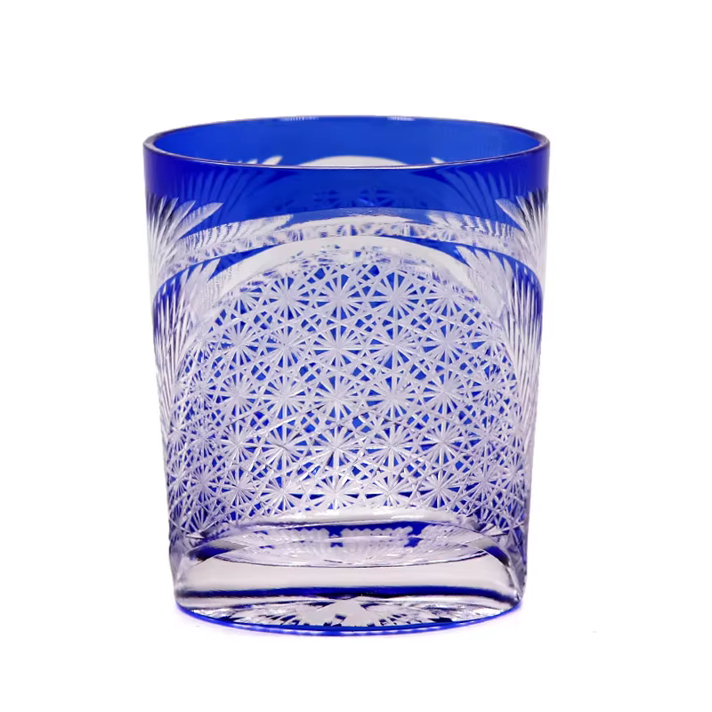 Verre à boire multicolore Edo Kiriko de Style japonais, verres à whisky en cristal ambre/clair de 8 