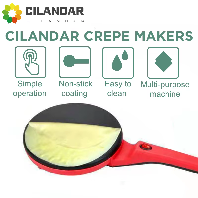NOUVEAU 2026 Machine à Crêpes Électrique, Machine à Pizza et Pancakes, Plaque de Cuisson Antiadhésiv
