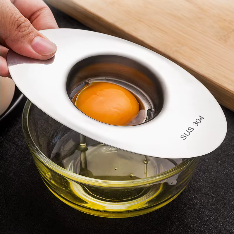 Outils de séparation de blanc d'œuf en acier inoxydable, Gadgets de filtre de jaune d'œuf, accessoir