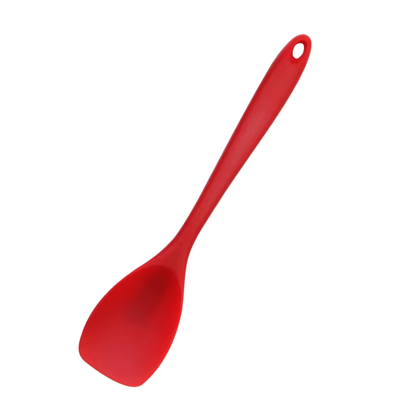 Cuillère de cuisine en Silicone de qualité alimentaire, spatule résistante à la chaleur, Flexible, a