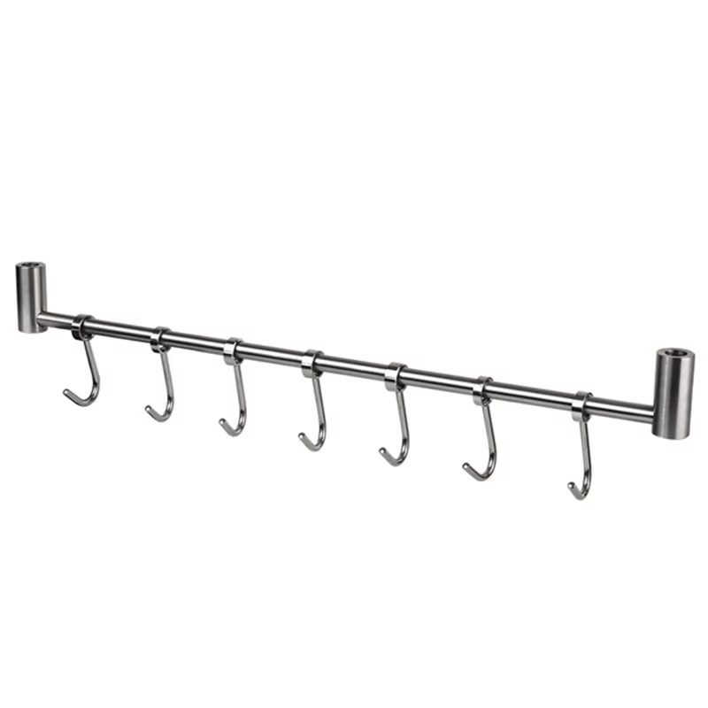 Support de Rail de cuisine mural, support suspendu pour ustensiles, crochets de suspension en acier 