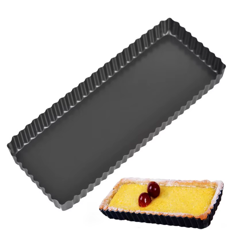 Moule à gâteau antiadhésif en acier inoxydable, rectangulaire, pour tarte, outils de pâtisserie, acc