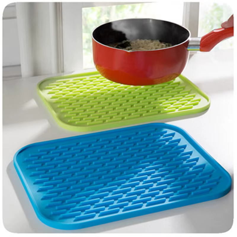 Coussin isolant Anti-chaleur en Silicone, dessous de verre carré antidérapant, vaisselle, tapis de P