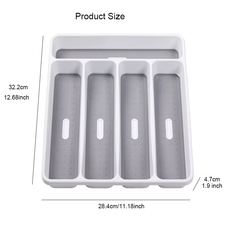 MELEvaluSeparation-Couverts en plastique, boîte de rangement pour cuillère, fourchette, couteau, éta