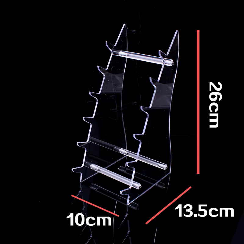Présentoir à couteaux transparent en acrylique de haute qualité, peut mettre 6 pièces opaques