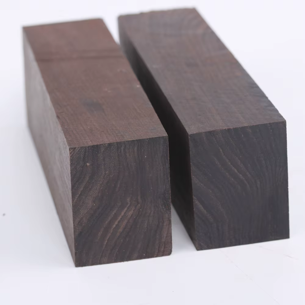 Matériel de manche de couteau en ébène africain 125*40*30mm, pièces de manche en bois pour la fabric