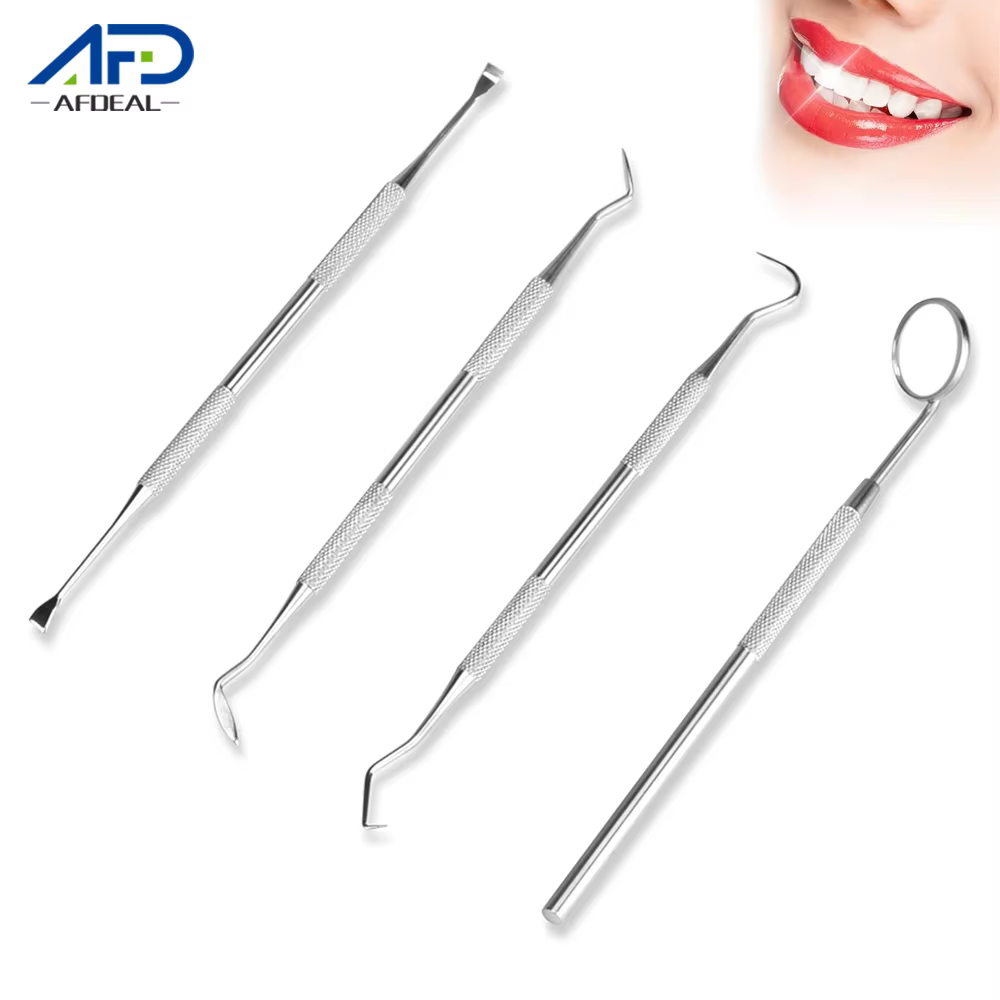 4 pièces/ensemble grattoir à tartre détartreur dissolvant de Plaque outil de nettoyage des dents den