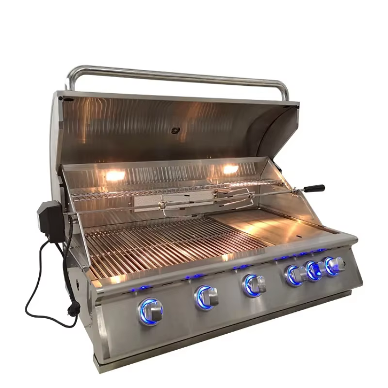 Ensemble de cuisine en acier inoxydable pour l'extérieur, ustensiles de cuisine de camping, gril à g