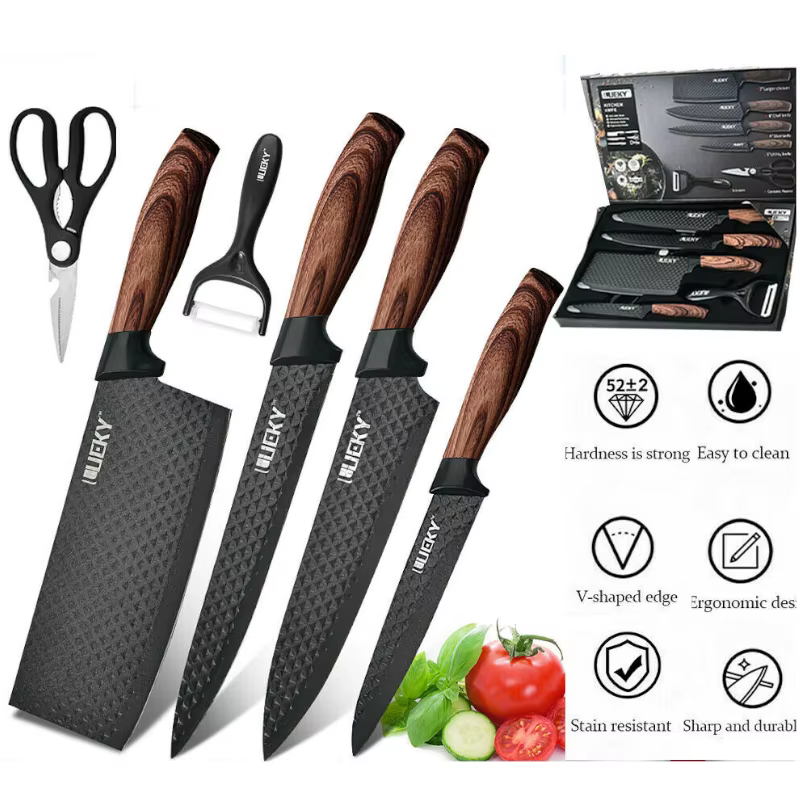 ZENG – ensemble de couteaux de cuisine, couteau de Chef tranchant en acier inoxydable, couperet, cis