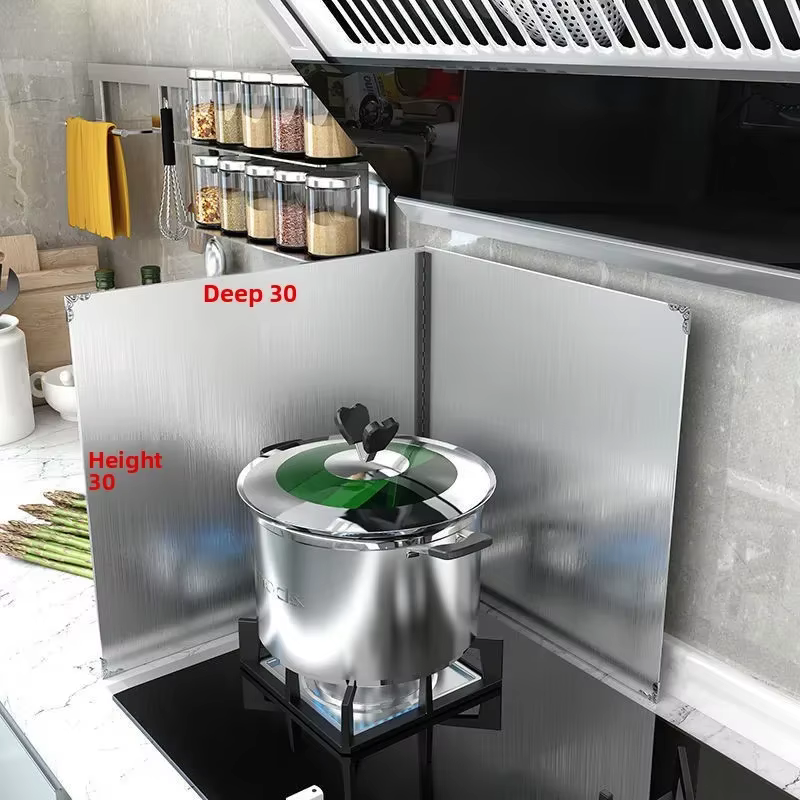 Déflecteur d'huile de cuisine en acier inoxydable, plaque d'isolation thermique épaisse pour cuisini