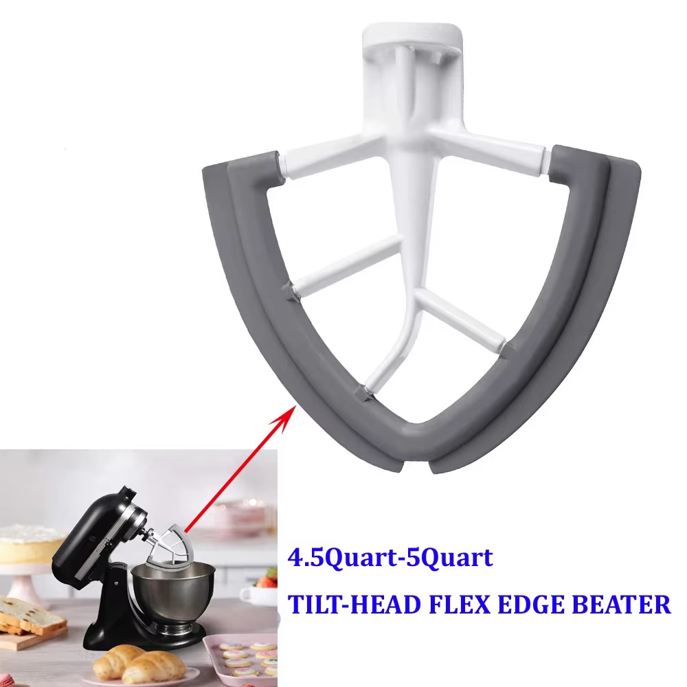 KitchenAid-Batteur à bords flexibles pour centre commercial, accessoires à tête inclinable, en silic