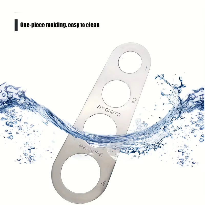 Outil de mesure de pâtes à 4 trous en acier inoxydable, échelle de mesure de pâtes, pâtes longues, o