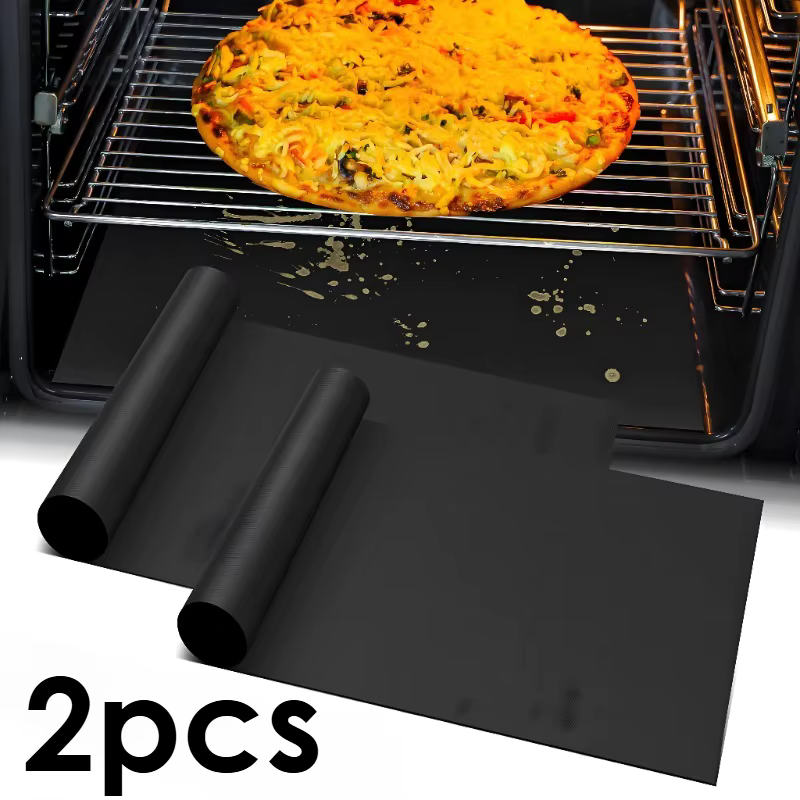 Tapis de protection réutilisable, 2 pièces, résistant à la chaleur, tapis de gril antiadhésif pour B