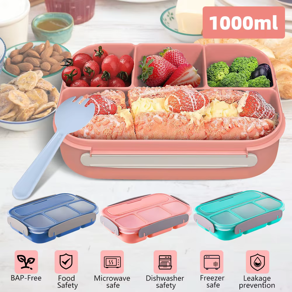 Boîte à lunch portable pour étudiants, 1 couche, peut être métropolitaine au micro-ondes, étanche, p