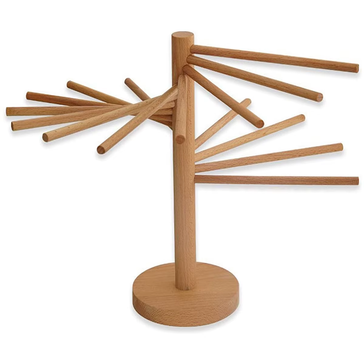 Support de séchage de pâtes pliable, support à Spaghetti en bois, avec 16 tiges de Suspension, cintr