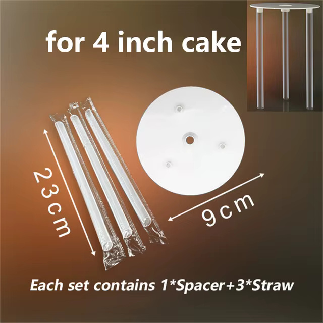 Support de gâteau multicouche, cadre en paille, ensemble de niveaux de moule, entretoise ronde, Supp