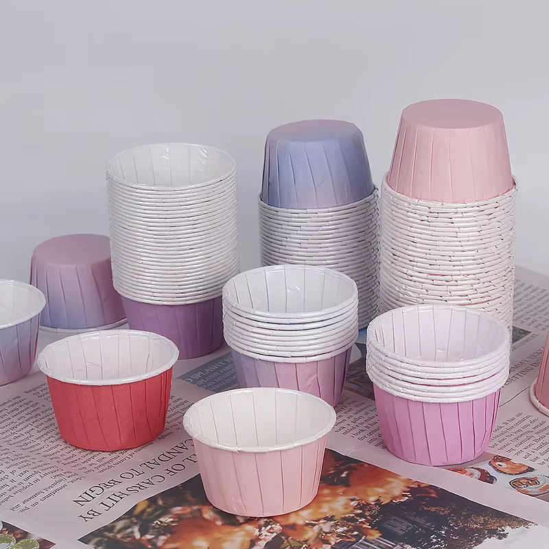 Chaud 50 pièces grand Muffin Cupcake Liner emballages de gâteau tasse de cuisson plateau étui gâteau