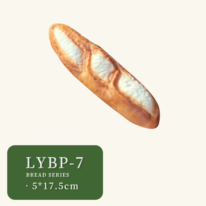 Baguette Française Artificielle Réaliste, Modèle de Pain Long Faux avec Support à Pain, Accessoire d