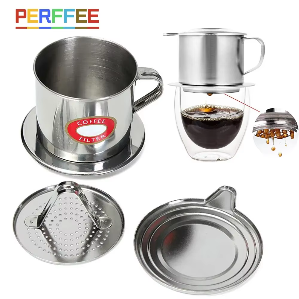 Filtre à café vietnamien en acier inoxydable, goutteur de café de Style vietnamien, Pot, tasse à inf