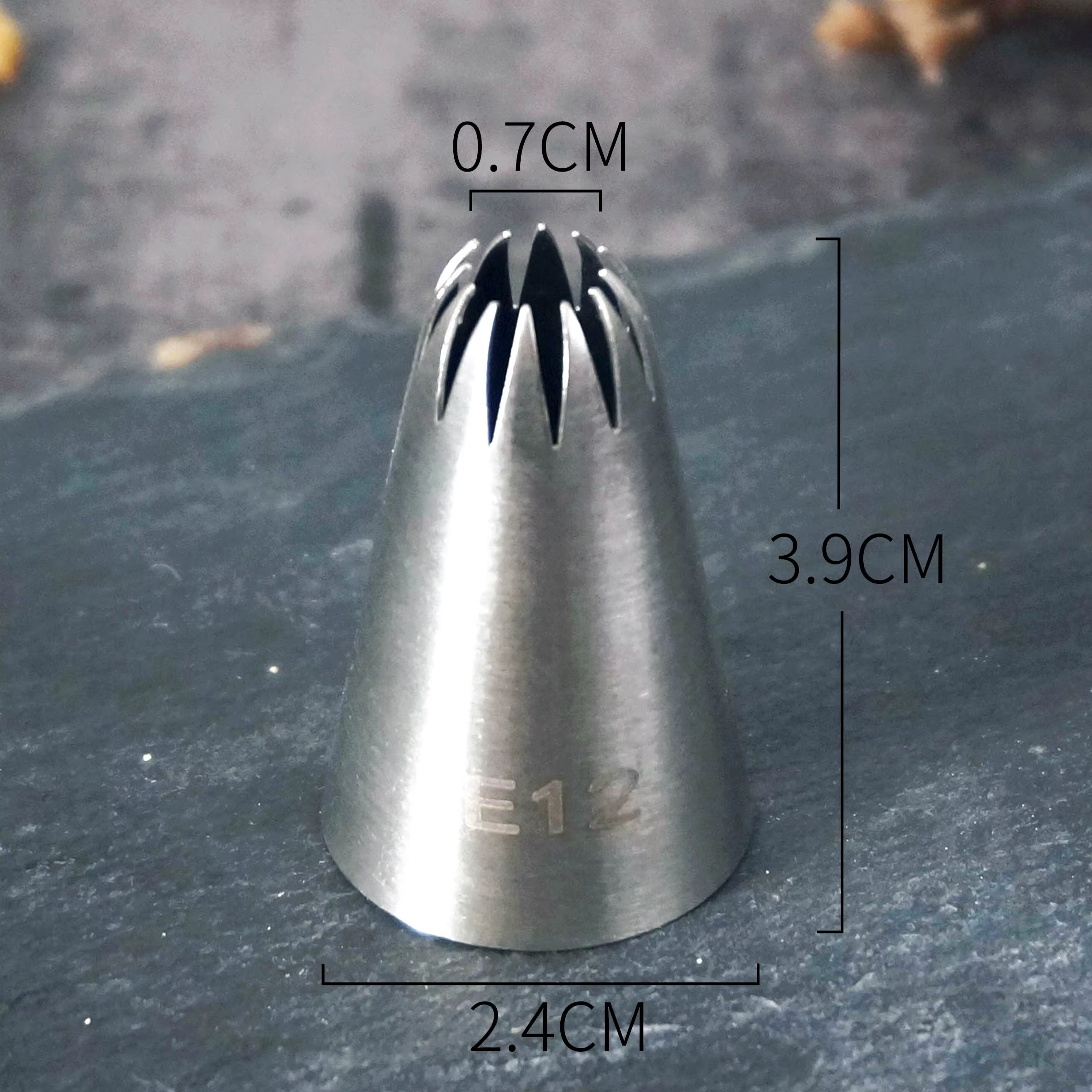 Buse de glaçage, ustensiles de cuisson, biscuits de cuisine, acier inoxydable, n ° E12 D63