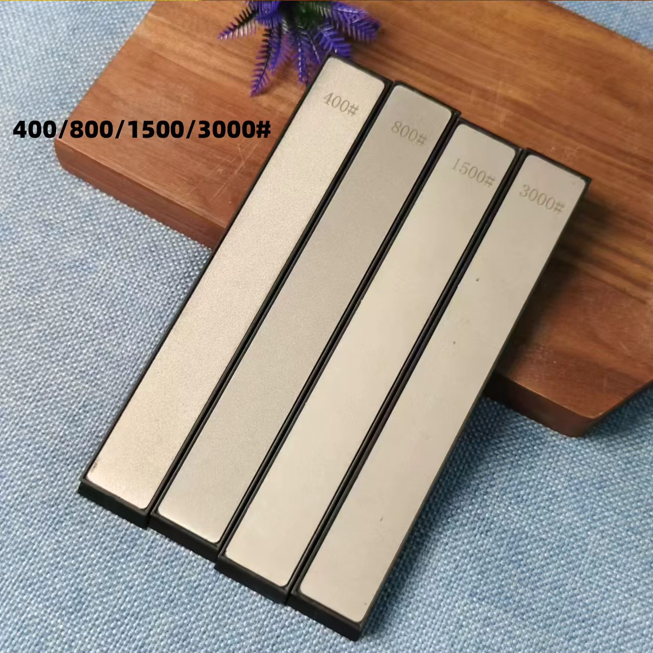 Lot de 4 pierres à aiguiser diamantées de rechange Ruixin Pro RX008 pour système d'affûtage de coute