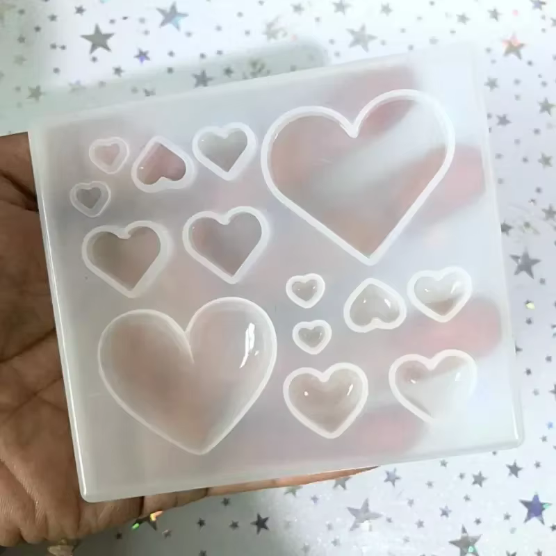 Moule à bonbons Fondant en Silicone en forme de cœur, à chocolat, à gâteaux, pour la saint-valentin,