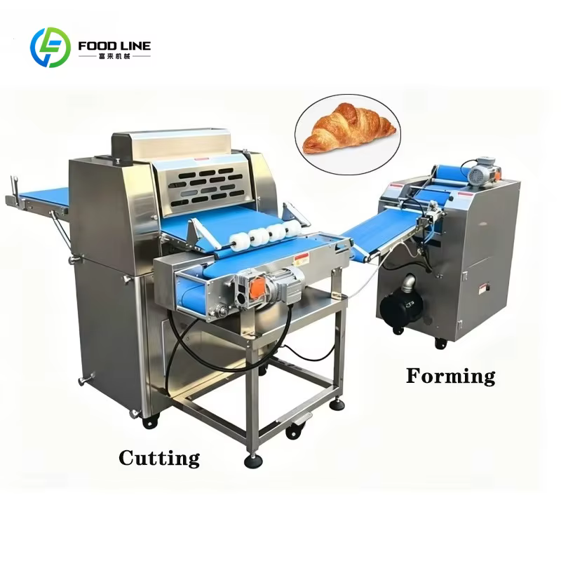 Ligne de formage de croissants en acier inoxydable pour usage commercial, machine à fabriquer des cr