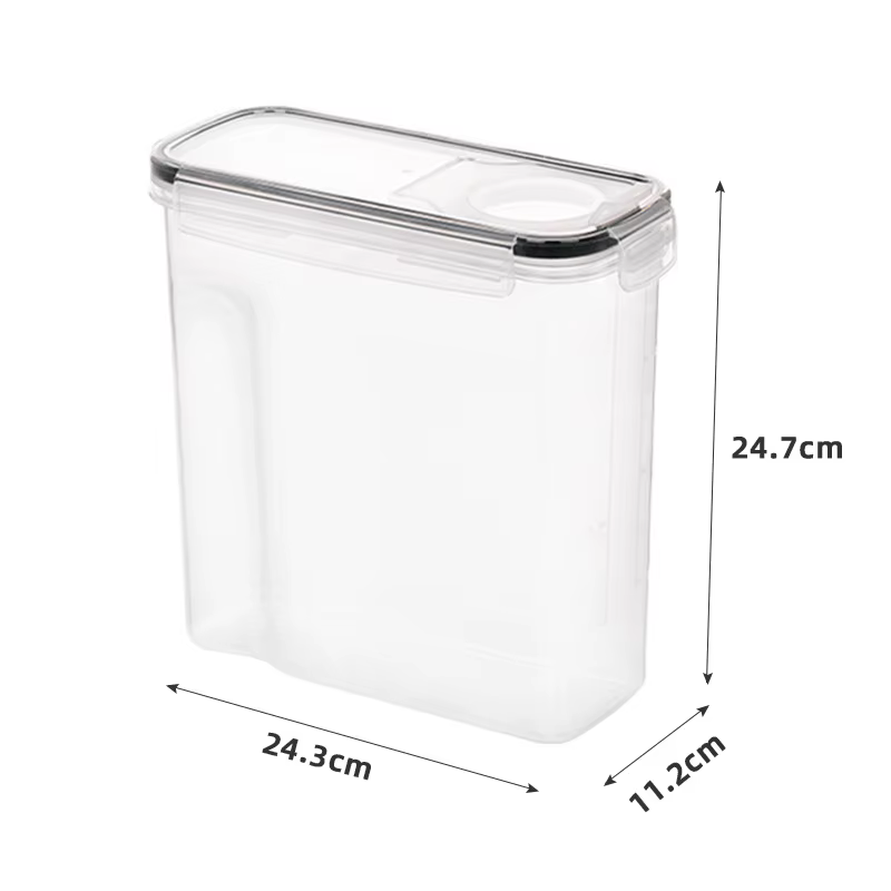 Boîte de stockage des aliments scellée de 4l, en plastique Transparent scellé, étanche à l'humidité 