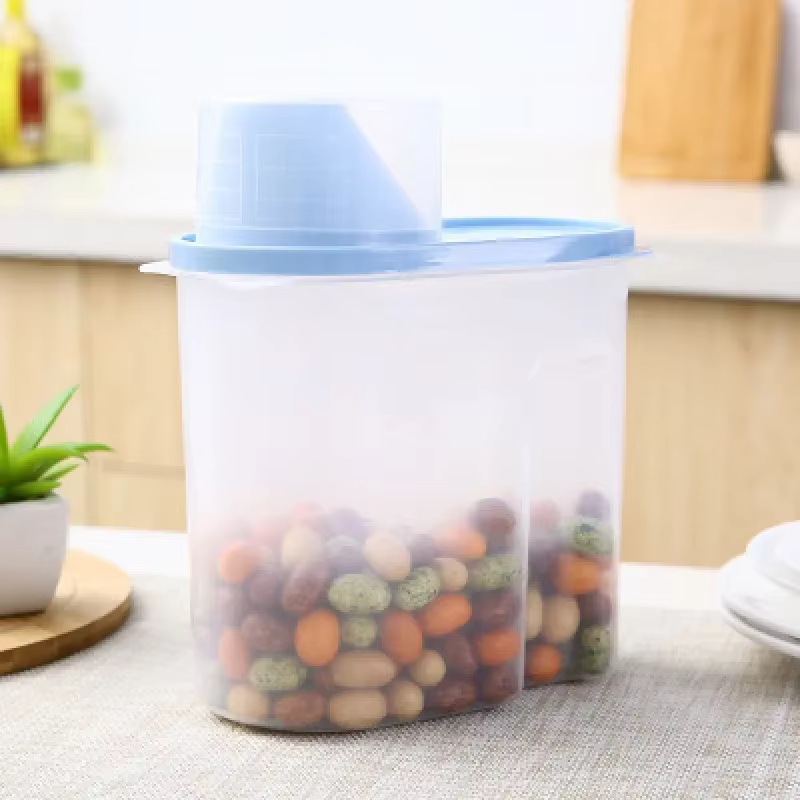 Pot scellé de cuisine empilable transparent de 1.3 à 4l, avec couvercles, boîte de stockage des alim