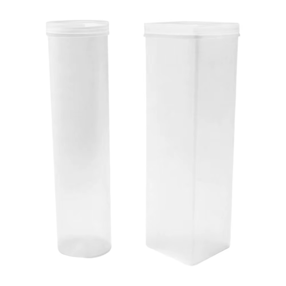 Boîte de rangement en plastique pour biscuits, 2 pièces, conteneurs de stockage alimentaire ronds/re