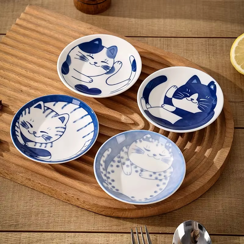 Vaisselle à Sauce en céramique, assiette à Sushi, vaisselle, Dessert de Style japonais, assiette à é
