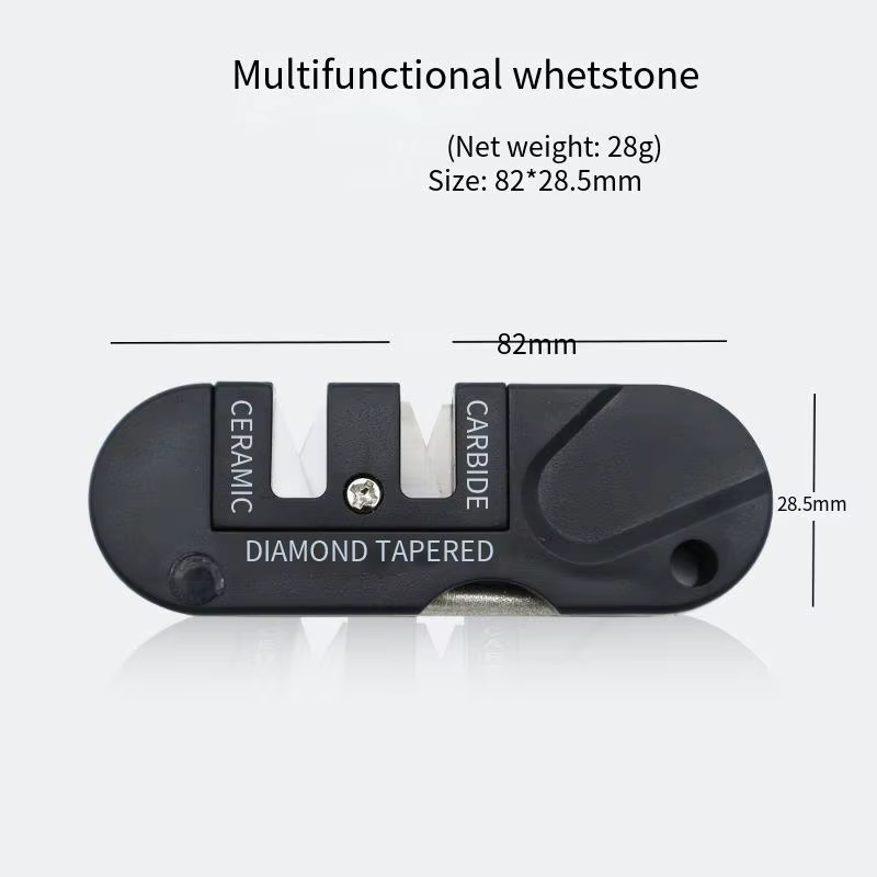 Outil d'affûtage portable de poche EDC, affûteur de couteau multifonctionnel en acier tungstène pour