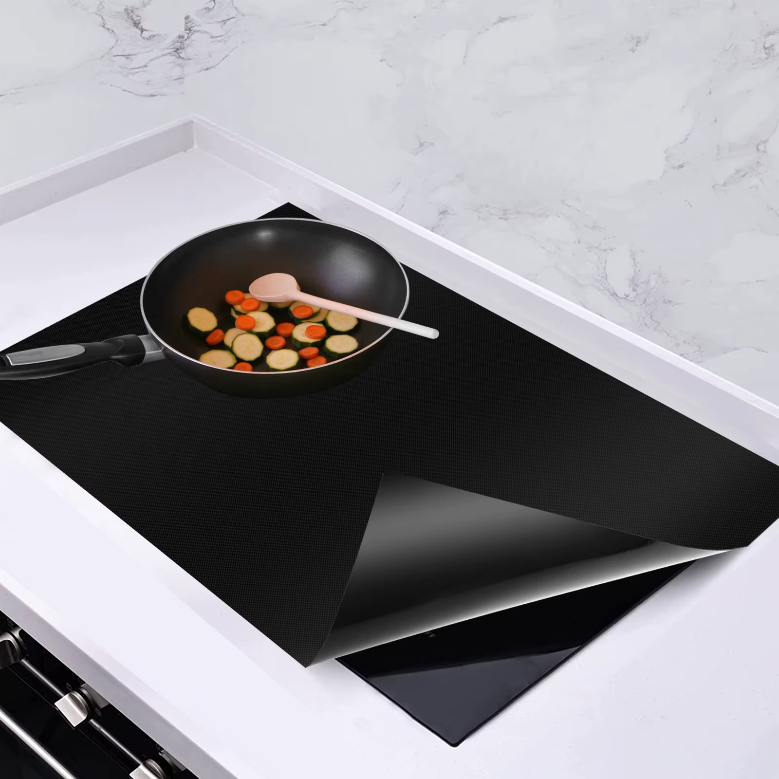 Couvercle de cuisinière à Induction, tapis en Silicone antidérapant, protection de cuisinière électr