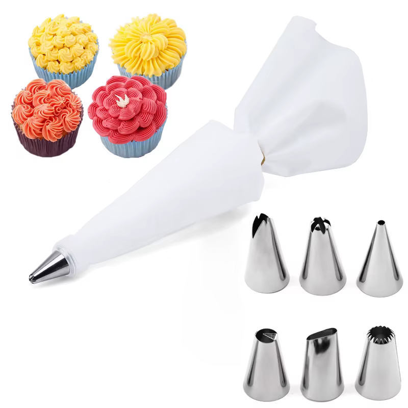 Ensemble de sacs à pâtisserie et buse à gâteau en acier inoxydable, accessoires de cuisine pour la d