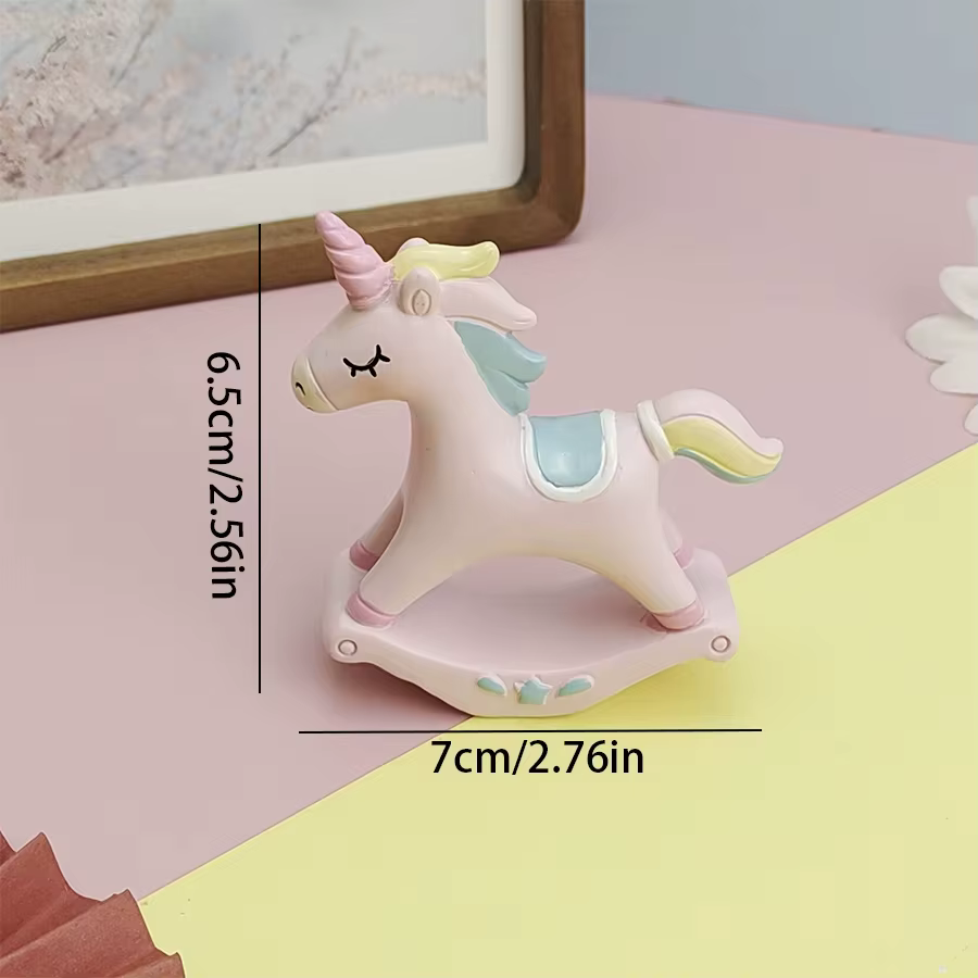 Décoration de gâteau joyeux anniversaire pour enfants, petit cheval licorne, fournitures de décorati