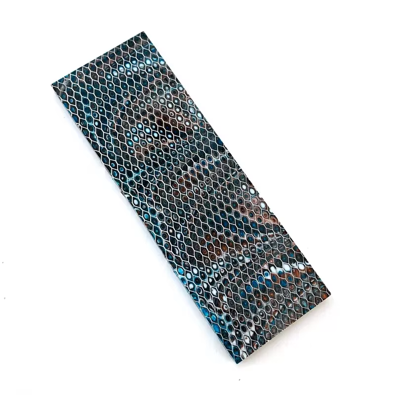1 pièce Plaque de matériau pour manche de couteau, motif serpent nid d'abeille, pour DIY et fabricat