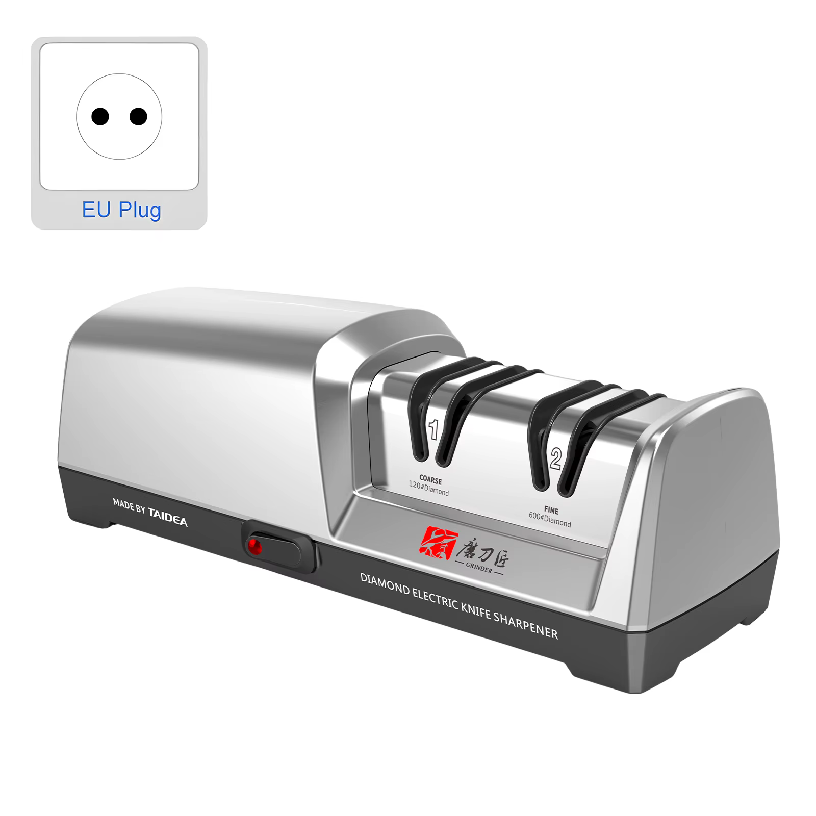 TAIDEA-TG2302 Aiguisoir de couteaux électrique, 15 et 20, Louvain, Système à 3 étapes, Acier inoxyda