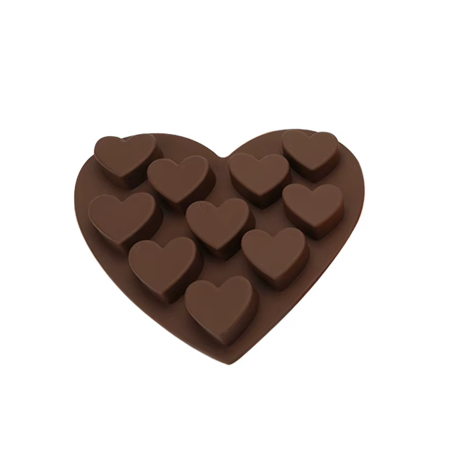 Moule à gâteau en silicone en forme de cœur, accessoires de cuisson, décoration de pâtisserie, choco